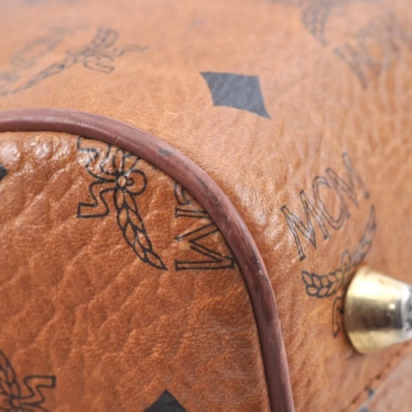 MCM Visetos Leather Vintage Boston Satchel 👜 - Picture 8 of 10